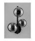 Odillia Globe Wall Lights Smokey Matt Black LED G9 3x5W-3