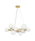 Odillia Globe Pendant Ceiling Light Opal Matt Gold LED G9 11x5W-1