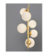 Odillia Globe Pendant Ceiling Light Opal Matt Gold LED G9 6x5W-2