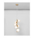 Odillia Globe Pendant Ceiling Light Opal Matt Gold LED G9 6x5W-4