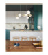 Odillia Globe Pendant Ceiling Light Opal Matt Gold LED G9 7x5W-2