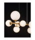 Odillia Globe Pendant Ceiling Light Opal Matt Gold LED G9 7x5W-5