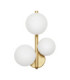 Odillia Globe Wall Lights Opal Matt Gold LED G9 3x5W-1