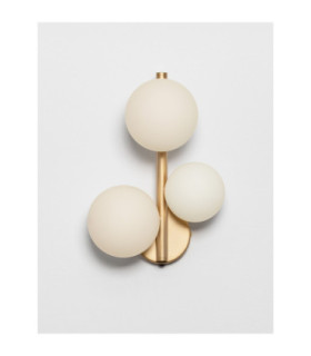 Odillia Globe Wall Lights Opal Matt Gold LED G9 3x5W-2