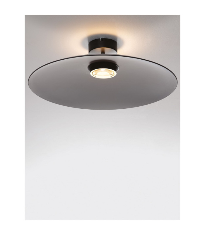 Polifemo Bowl Semi Flush Ceiling Light Smokey Sandy Black LED 17W 1360lm 3000K-5