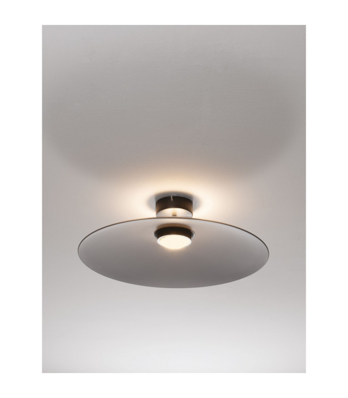 Polifemo Bowl Semi Flush Ceiling Light Smokey Sandy Black LED 17W 1360lm 3000K-6