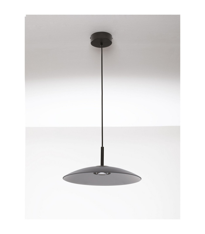 Polifemo Dome Pendant Ceiling Light Smokey Sandy Black LED 12W 1040lm 3000K-3