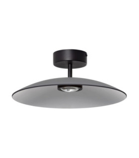 Polifemo Bowl Semi Flush Ceiling Light Smokey Sandy Black LED 12W 1040lm 3000K-1