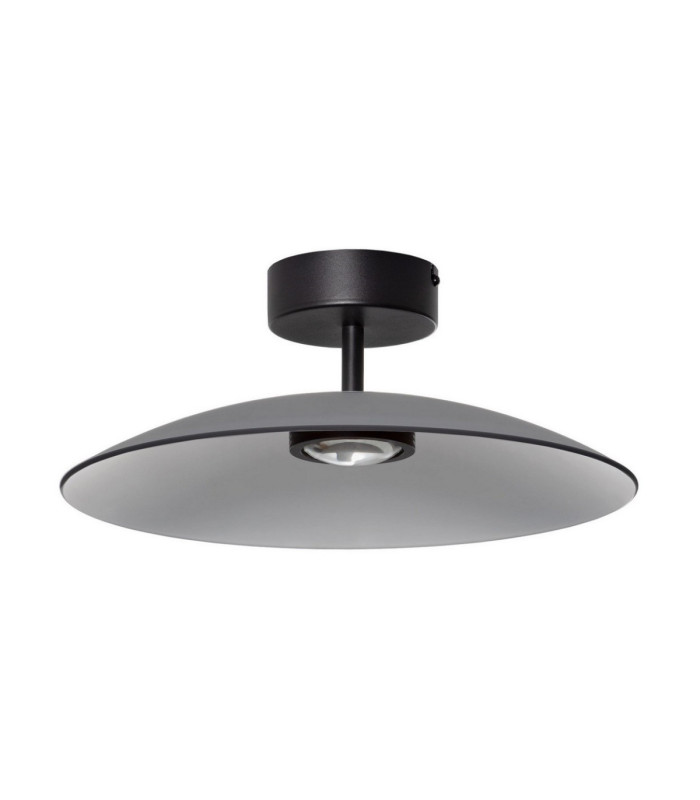 Polifemo Bowl Semi Flush Ceiling Light Smokey Sandy Black LED 12W 1040lm 3000K-1
