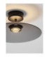Polifemo Bowl Semi Flush Ceiling Light Smokey Sandy Black LED 12W 1040lm 3000K-6