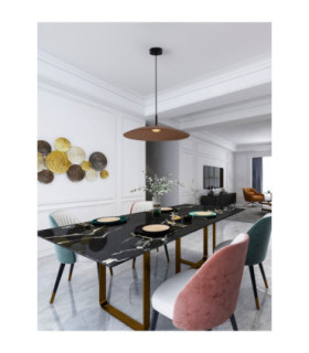 Polifemo Dome Pendant Ceiling Light Mocha Brown Sandy Black LED 17W 1360lm 3000K-2