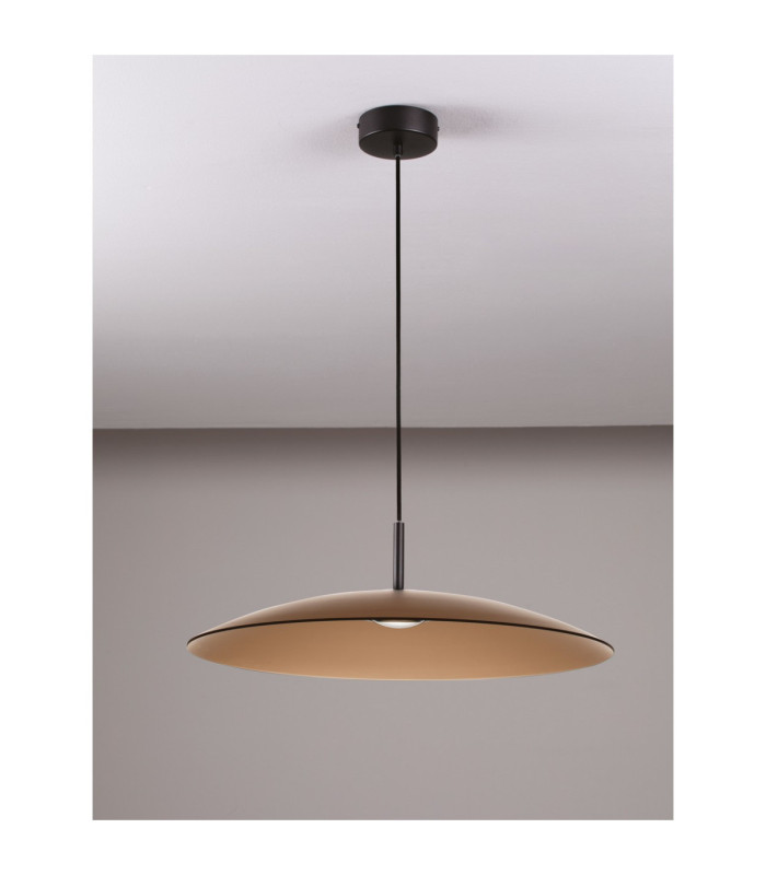 Polifemo Dome Pendant Ceiling Light Mocha Brown Sandy Black LED 17W 1360lm 3000K-4