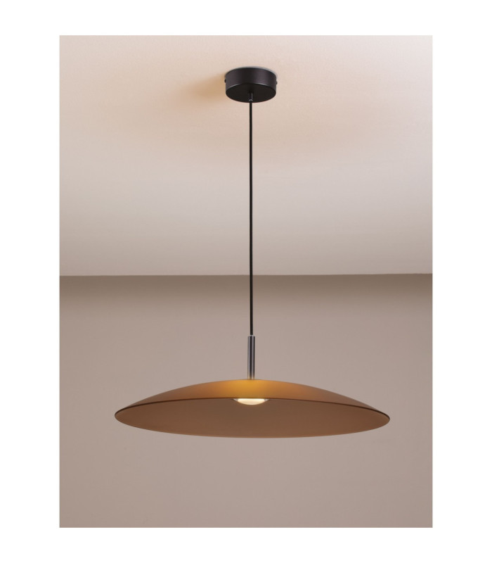 Polifemo Dome Pendant Ceiling Light Mocha Brown Sandy Black LED 17W 1360lm 3000K-6