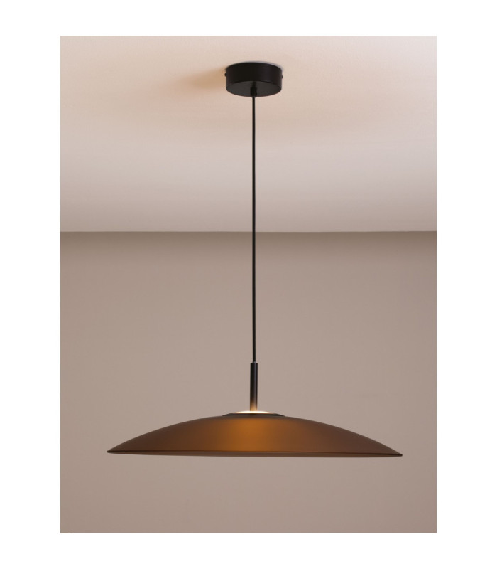 Polifemo Dome Pendant Ceiling Light Mocha Brown Sandy Black LED 17W 1360lm 3000K-7