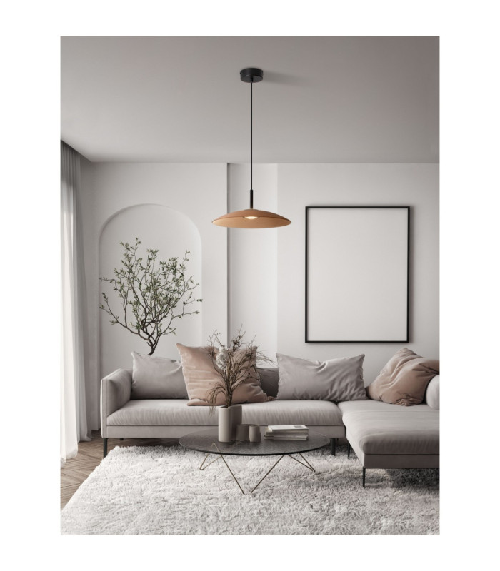 Polifemo Dome Pendant Ceiling Light Mocha Brown Sandy Black LED 12W 1040lm 3000K-2