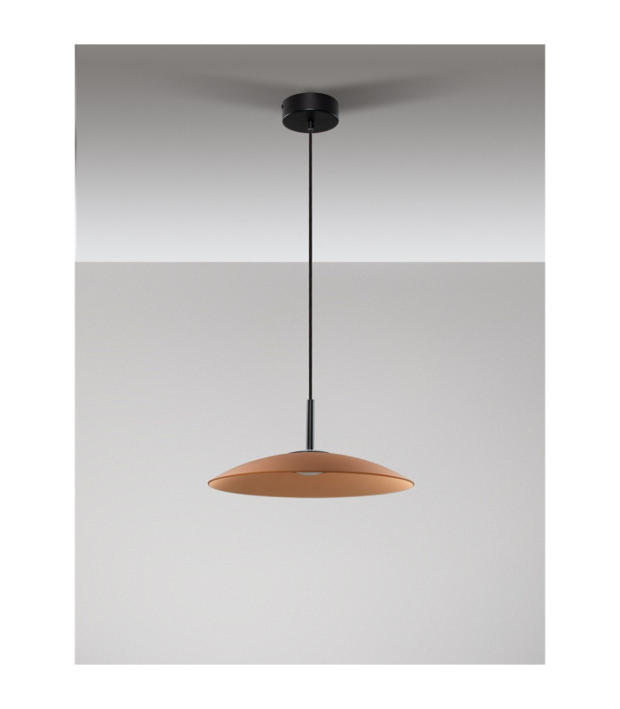 Polifemo Dome Pendant Ceiling Light Mocha Brown Sandy Black LED 12W 1040lm 3000K-3