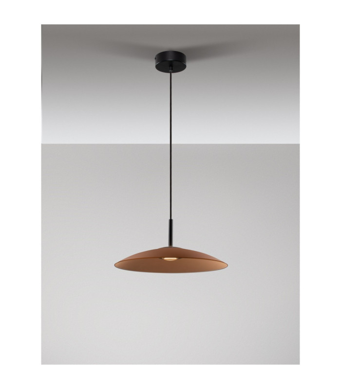 Polifemo Dome Pendant Ceiling Light Mocha Brown Sandy Black LED 12W 1040lm 3000K-4