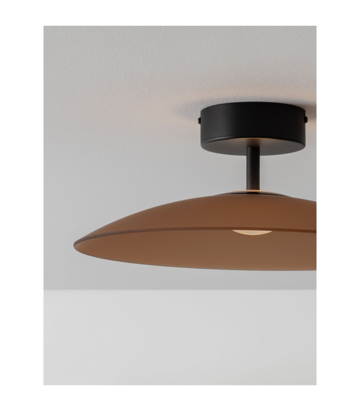 Polifemo Bowl Semi Flush Ceiling Light Mocha Brown Sandy Black LED 12W 1040lm 3000K-5