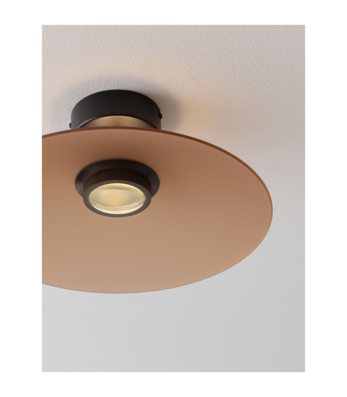 Polifemo Bowl Semi Flush Ceiling Light Mocha Brown Sandy Black LED 12W 1040lm 3000K-6
