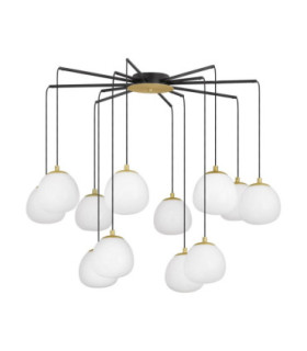 The Egg Cluster Pendant Ceiling Light Glossy Opal Gold Matt Black LED G9 12x5W-1
