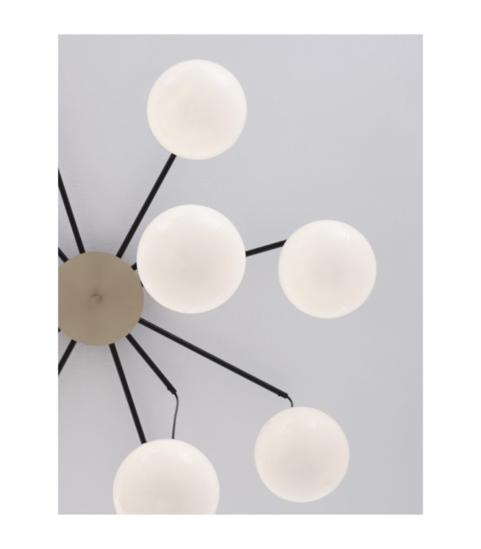 The Egg Cluster Pendant Ceiling Light Glossy Opal Gold Matt Black LED G9 12x5W-7