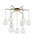 The Egg Globe Pendant Ceiling Light Glossy Opal Gold Matt Black LED G9 9x5W-1