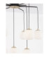 The Egg Globe Pendant Ceiling Light Glossy Opal Gold Matt Black LED G9 9x5W-2