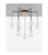 The Egg Globe Pendant Ceiling Light Glossy Opal Gold Matt Black LED G9 9x5W-3