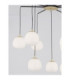 The Egg Globe Pendant Ceiling Light Glossy Opal Gold Matt Black LED G9 9x5W-6