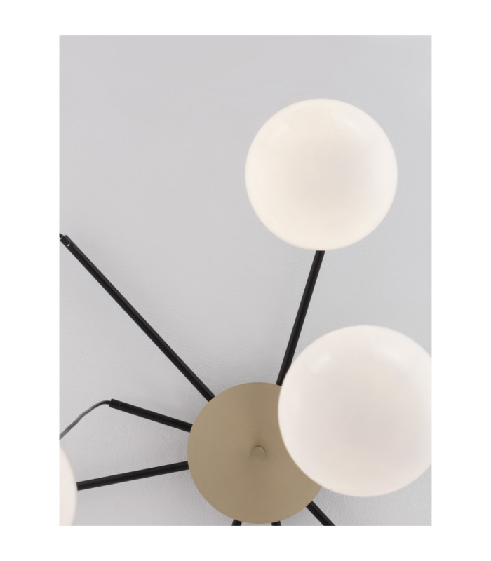 The Egg Globe Pendant Ceiling Light Glossy Opal Gold Matt Black LED G9 9x5W-7