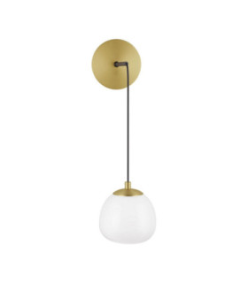 The Egg Globe Wall Lights Glossy Opal Gold Matt Black LED G9 1x5W-1