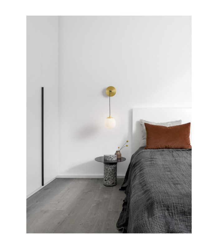 The Egg Globe Wall Lights Glossy Opal Gold Matt Black LED G9 1x5W-2