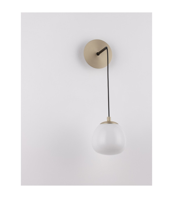 The Egg Globe Wall Lights Glossy Opal Gold Matt Black LED G9 1x5W-3