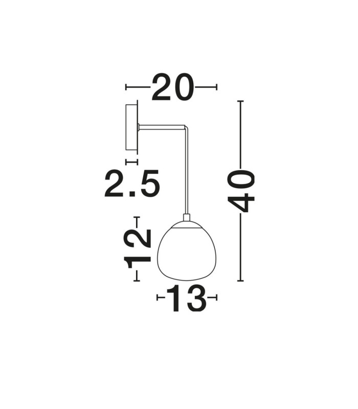 The Egg Globe Wall Lights Glossy Opal Gold Matt Black LED G9 1x5W-7