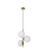 Git Globe Pendant Ceiling Light Opal Gold Matt Black LED G9 3x5W-1