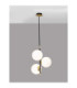 Git Globe Pendant Ceiling Light Opal Gold Matt Black LED G9 3x5W-4