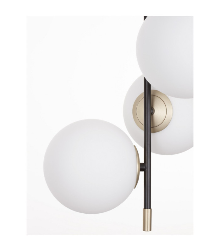 Git Globe Pendant Ceiling Light Opal Gold Matt Black LED G9 3x5W-7