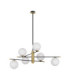 Git Globe Pendant Ceiling Light Opal Gold Matt Black LED G9 6x5W-1