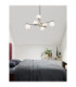 Git Globe Pendant Ceiling Light Opal Gold Matt Black LED G9 6x5W-2