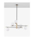 Git Globe Pendant Ceiling Light Opal Gold Matt Black LED G9 6x5W-3