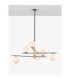 Git Globe Pendant Ceiling Light Opal Gold Matt Black LED G9 6x5W-4