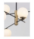 Git Globe Pendant Ceiling Light Opal Gold Matt Black LED G9 6x5W-6