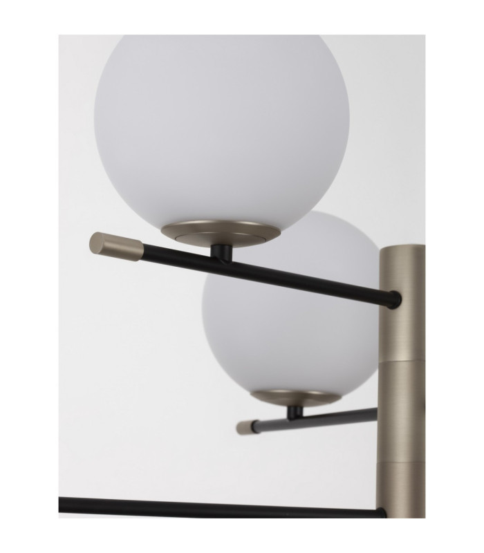 Git Globe Pendant Ceiling Light Opal Gold Matt Black LED G9 6x5W-7