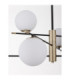 Git Globe Pendant Ceiling Light Opal Gold Matt Black LED G9 6x5W-8