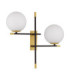 Git Globe Wall Lights Opal Gold Matt Black LED G9 2x5W-1