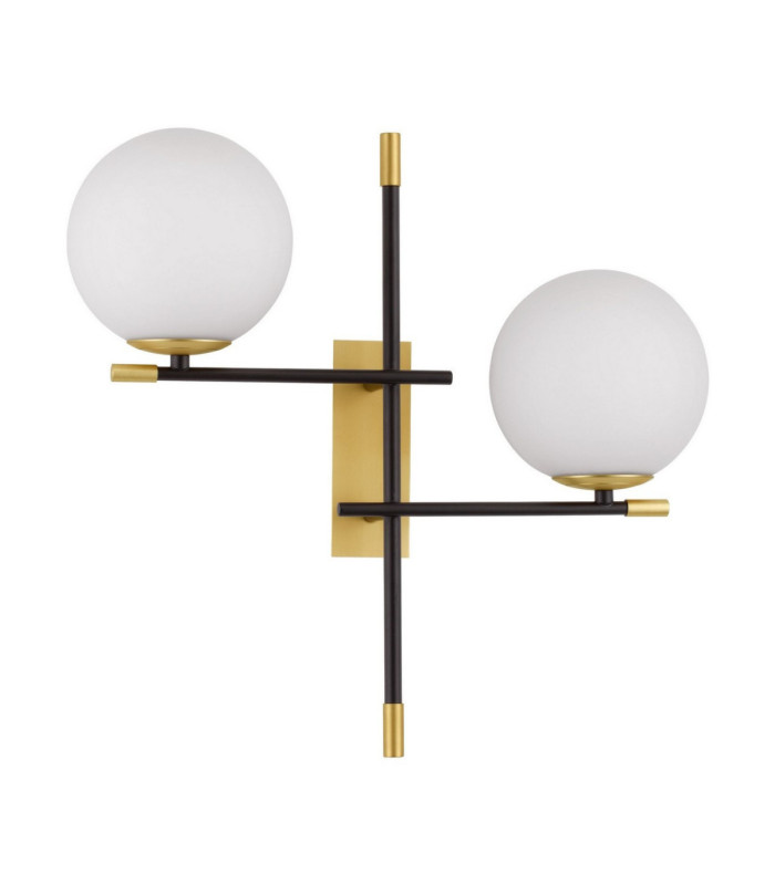Git Globe Wall Lights Opal Gold Matt Black LED G9 2x5W-1