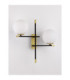 Git Globe Wall Lights Opal Gold Matt Black LED G9 2x5W-3