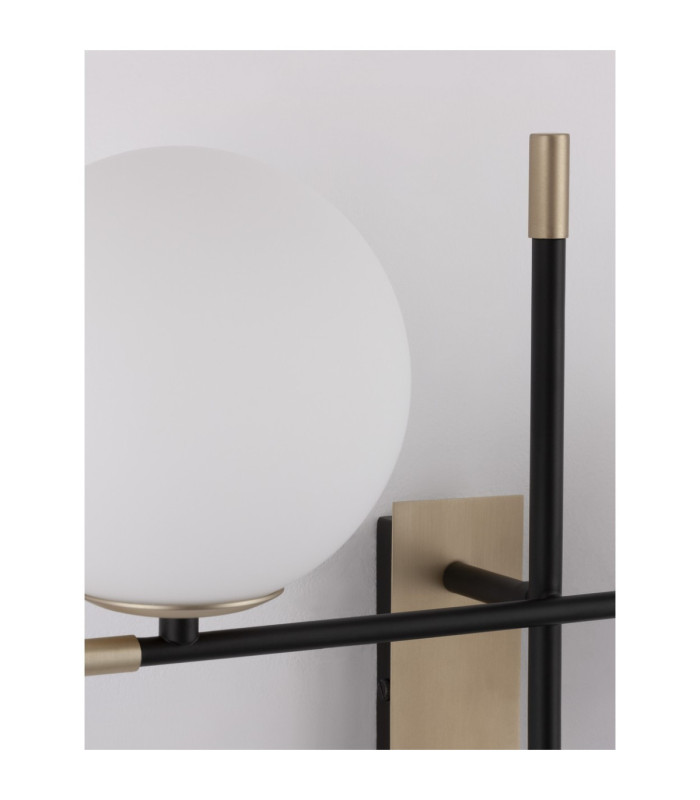 Git Globe Wall Lights Opal Gold Matt Black LED G9 2x5W-5