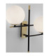 Git Globe Wall Lights Opal Gold Matt Black LED G9 2x5W-6