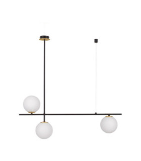 Git Bar Pendant Ceiling Light Opal Gold Matt Black LED G9 3x5W-1